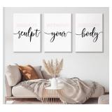 Spa Wall Art Set of 3- 'Results Without Surgery'