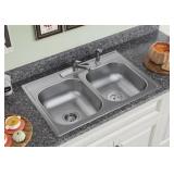 Stainless Steel Double Drop In Sink 33' x 22' x