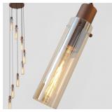 Modern Farmhouse Spiral Chandelier for High Ceilin