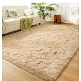 Soft Fluffy Bedroom Rug, Approx 5'x8', Indoor Rug,