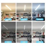 6 Pack 4ft LED Linear Light Fixtures 3000-6500K Tu