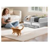 Stainless Steel Litter Box with High Side T