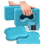 Deep Zen Yoga Blocks Wrist Support, 2 Pack With Kn