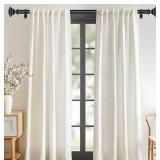 2 Pk Curtain Rods For Windows 28'-48',  Matte Bl