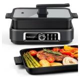 7.5 Quart Electric Skillet/Slow Cooker, XL Capacit