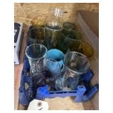 Pepsi Crate w/Tumblers & Vases