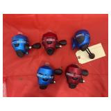 5 Zebco reels