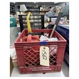 1 gallon gas can & asstd. Tools
