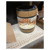 Hand pinted nail keg