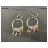 925 "Barse" Multi Color Earrings 11.5g