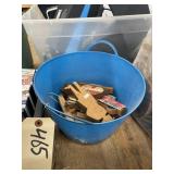 Bucket w/Wooden Cutouts