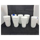 7 Indiana Glass Colony Harvest milk glasses