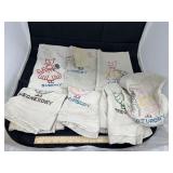7 Emroided Tea Towels