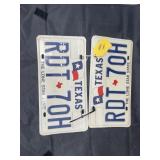Pair of Texas license plates