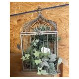 Bird Cage w/Greenery Dï¿½cor