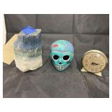 3 Pcs - Painted Skull - Alarm Clock - Rock