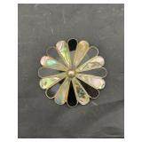Vintage Sterling Daisy Taxco Mx Pin
