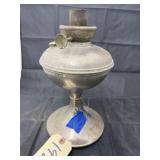 Silver Toned Oil Lamp Base
