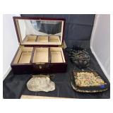 3 Ladie's Clutches & Jewelry Box