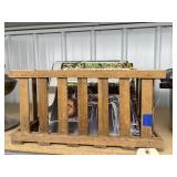 Wooden Crate w/Assorted Vinyl Records