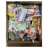 Box of opened baseball card packs