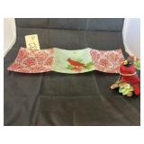 2 pc. Cardinal Tray & Figurine
