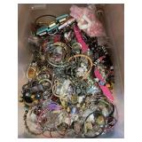 Assorted Costume Jewelry in Plastic Bin