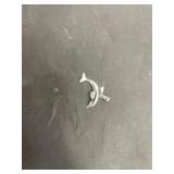 14k White Gold Dolphin Charm/Pendant