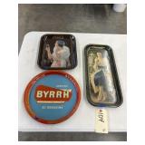 3 Pcs - Vintage Metal Trays - some Coca Cola