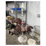 Carousel Hourse plastic on stand 16' pole
