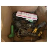 Box of Assorted Power Tools - Drill - Sander