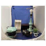 Shelves, mini cooker, Lamp & more