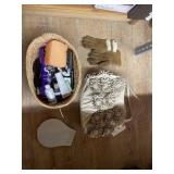 Assorted Bags - Wicker Basket - Cosmetics