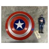 Captian America Metal Shield & Action Figure