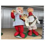 2 Pcs - Vintage Santa & Mrs. Claus Figures