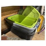 4 Plastic Bins w/Lids