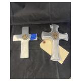 2 Metal Crosses