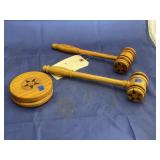 3 Pcs - Gavel & Block