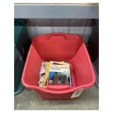 Tote w/Assorted Vintage Books