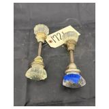 2 Vintage Glass door knobs