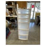 6-Drawer Plastic Drawer Unit