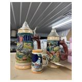 3 Pcs - Assorted Beer Steins