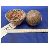 Woven Basket w/Orb