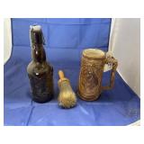 3 Pcs - Shaving Mug w/Brush & Bottle