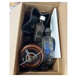 Box of Assorted Glass Bottles - Crock - Ash Tray