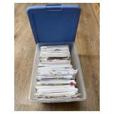 Simplicity Sewing Patterns in Plastic Bin