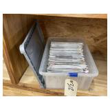 Simplicity Sewing Patterns in Plastic Bin