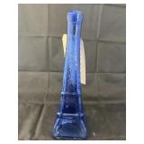 Blue Glass Eifel Tower Bud Vase