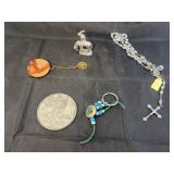 Large Coin Jewelry & Puter small figurine