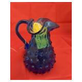 Blue Hobnail pitcher